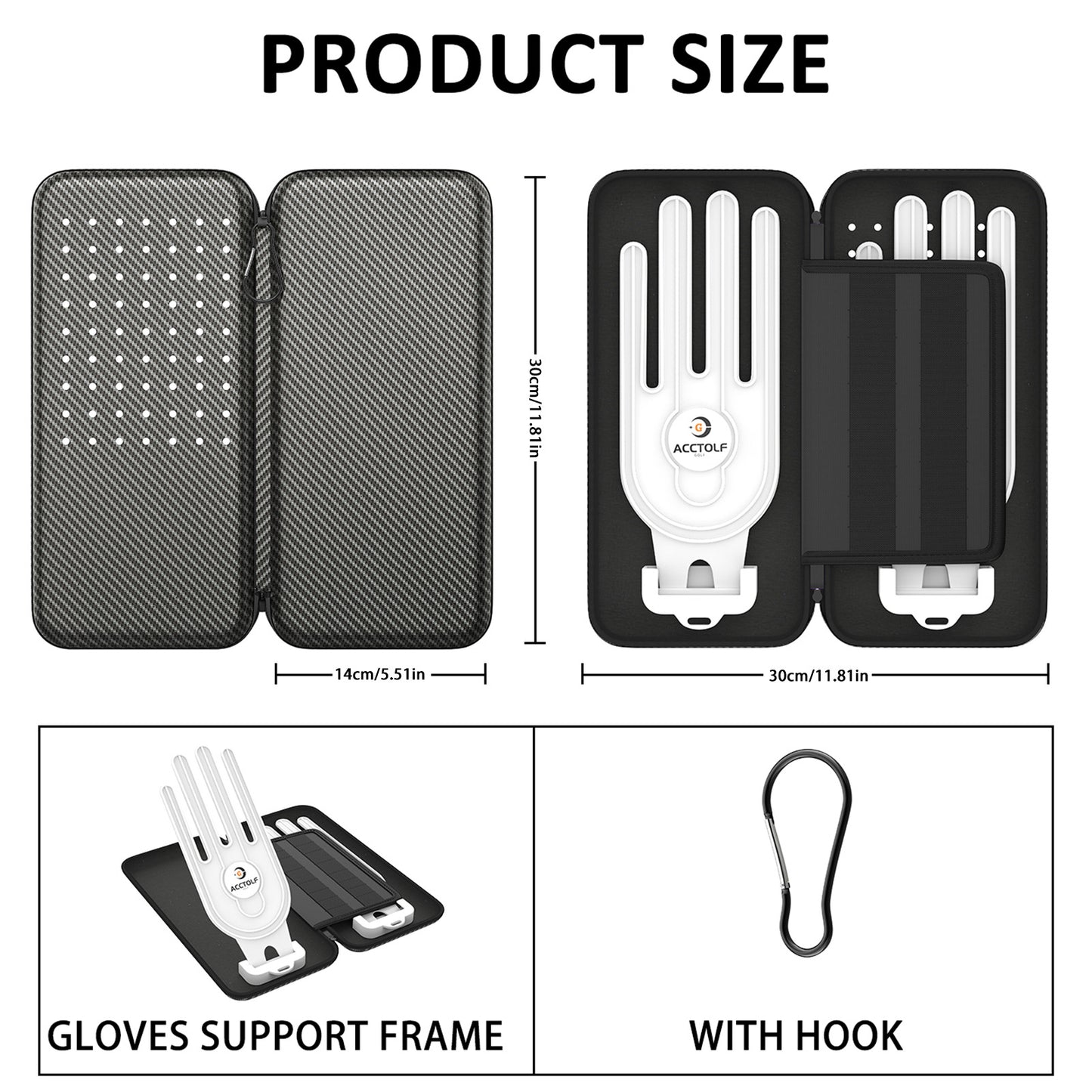 Golf Double Glove Bag With Two Brackets For Marking Storage